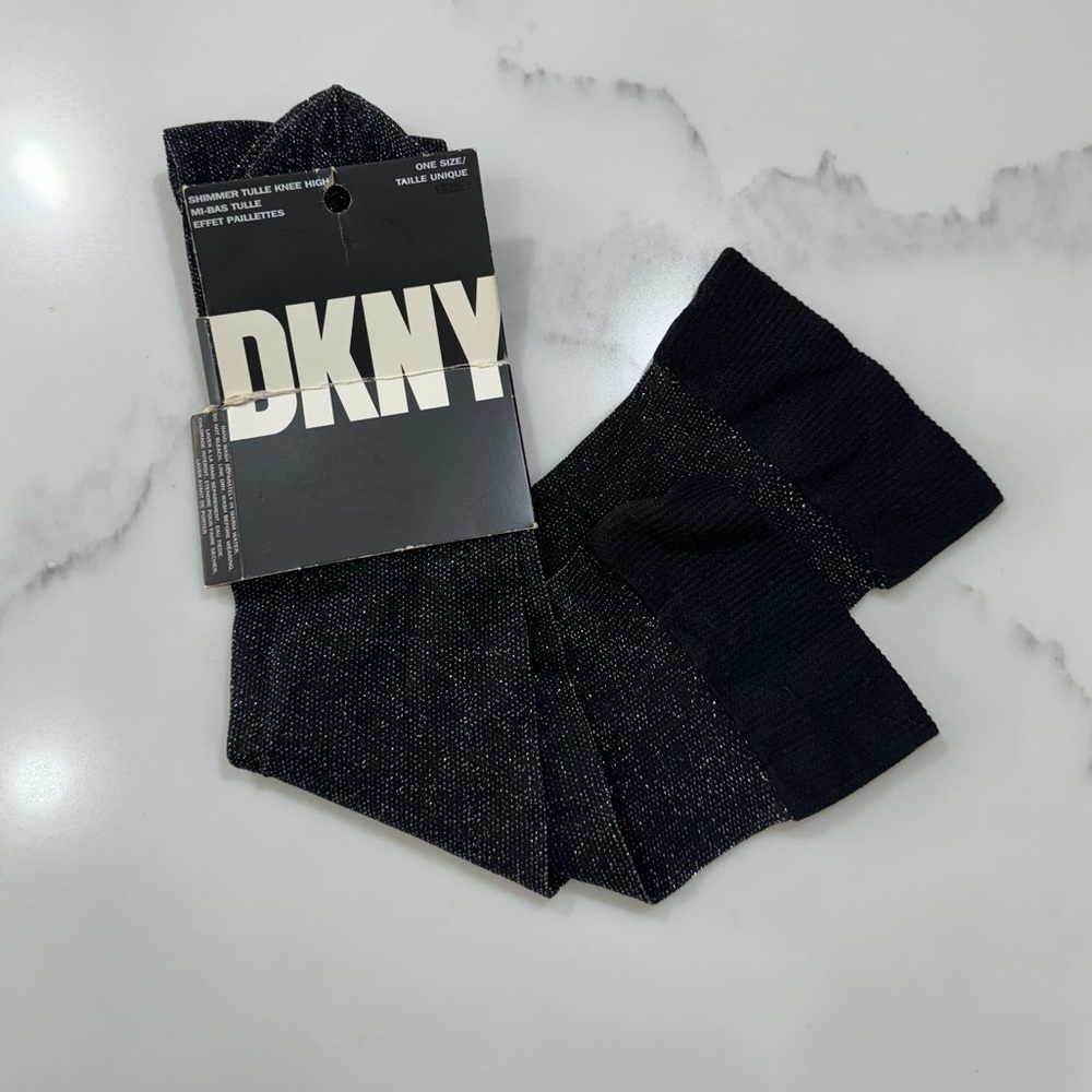 Vintage DKNY shimmer knee high socks